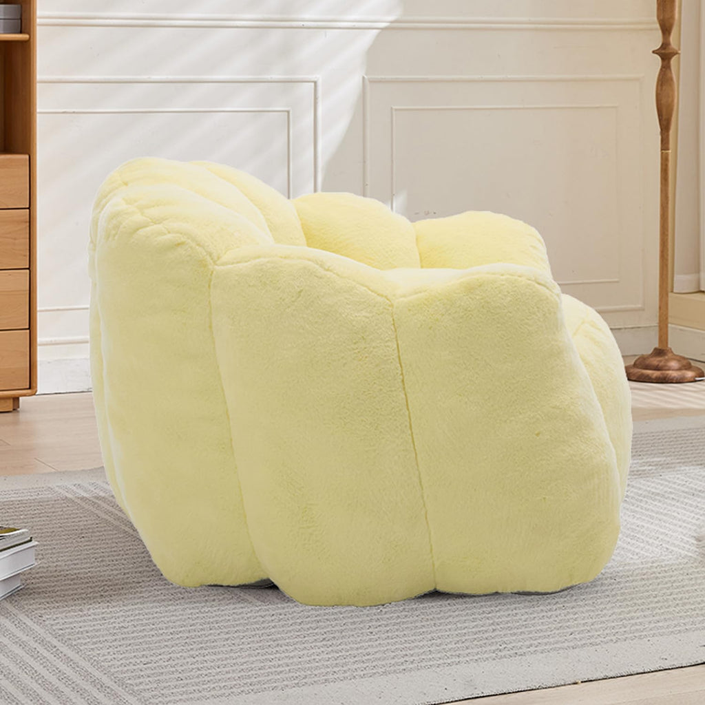 Faux Fur Bean Bag Sofa with Memory Foam C813881