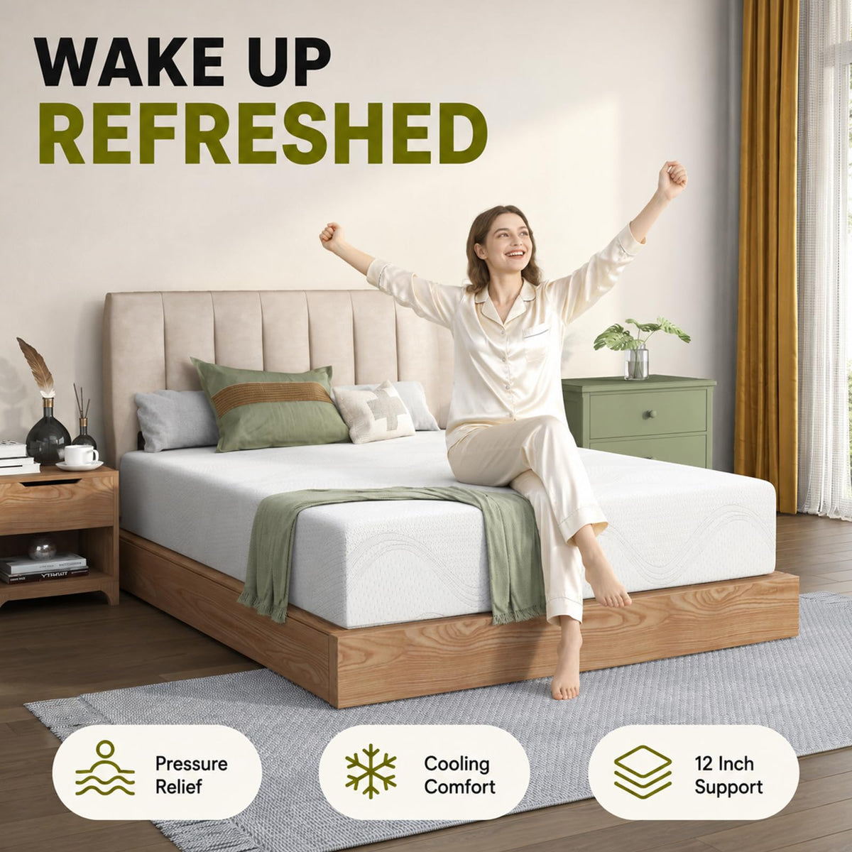 6 Inch Twin Memory Foam Mattress A73449