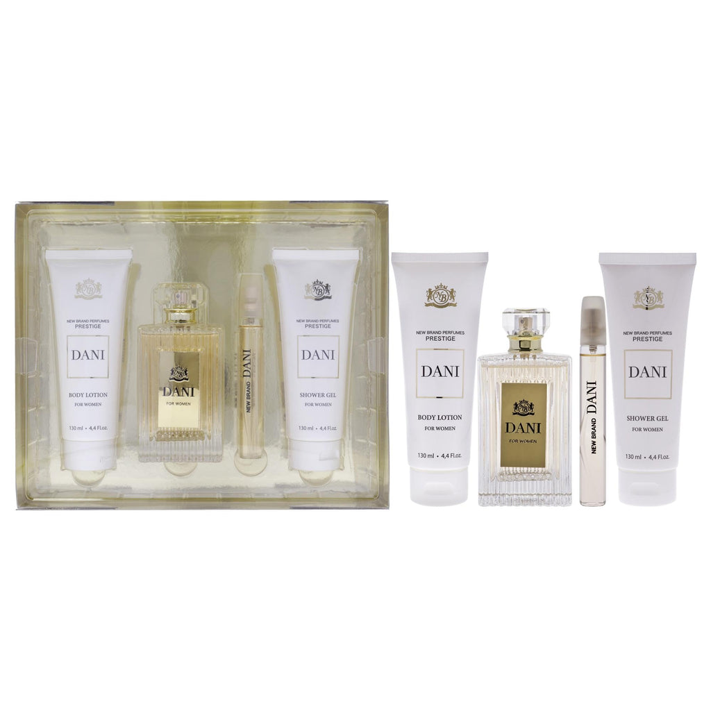 4 Pc Gift Set 3.3oz EDP Spray, 0.5oz EDP Spray, 4.4oz Shower Gel, 4.4oz Body Lotion F676