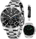 Chronograph Moon Phase Stainless Steel Wrist Watch J909