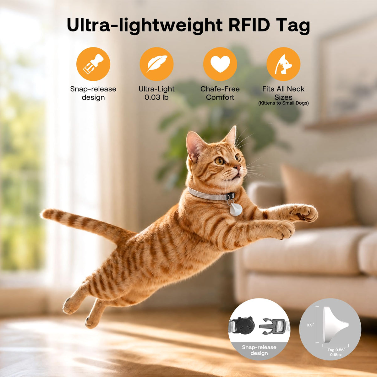 Automatic Cat Feeder with RFID Collar Sensor, Black Q927