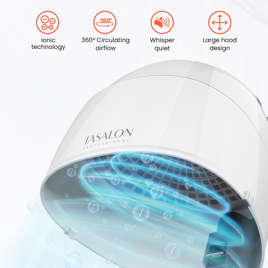 1875W Ionic Hooded Hair Dryer with 3 Heating Settings D604528