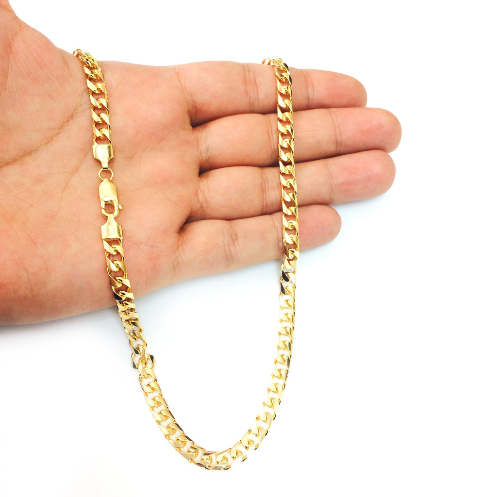 14k Yellow Gold Cuban Link Chain Necklace 5.8mm H827
