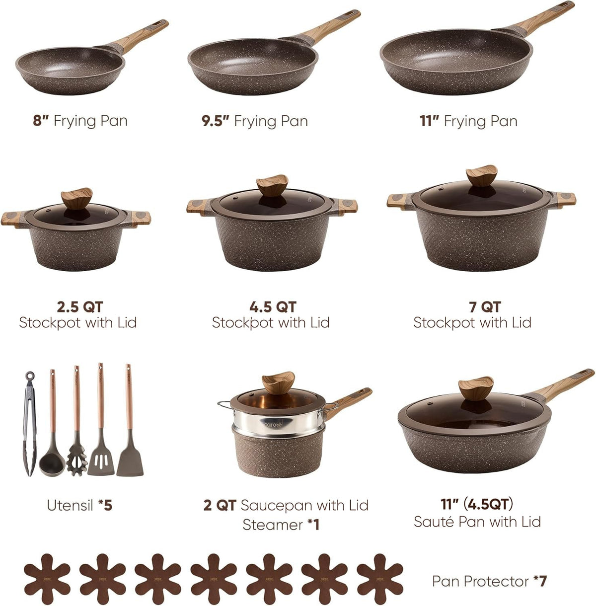 26pcs Nonstick Cookware Set H8228