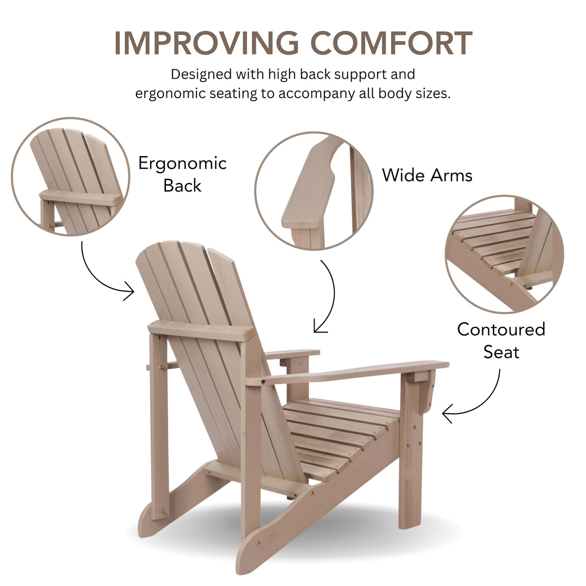 Wooden Adirondack Chair Z3216