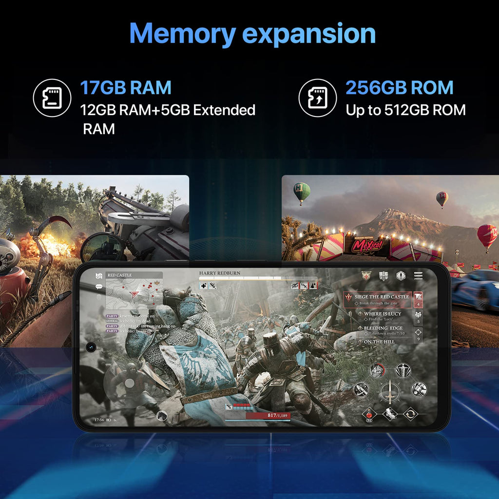 5G Smartphone 12GB RAM 256GB ROM 6.8" 90Hz Display 64MP Camera 5150mAh Battery Y51939