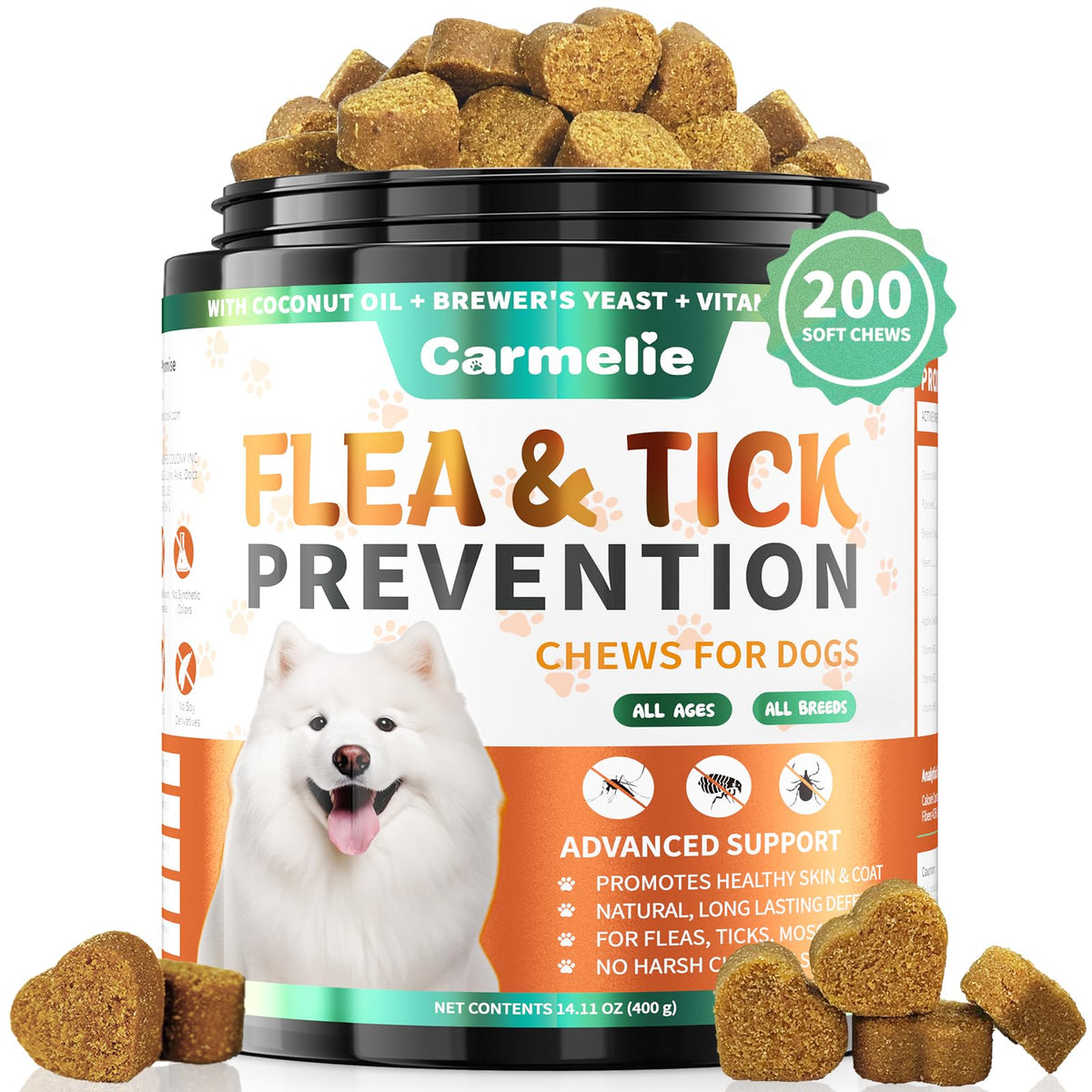 Flea and Tick Prevention for Dogs Chewables 200 Ct Q997