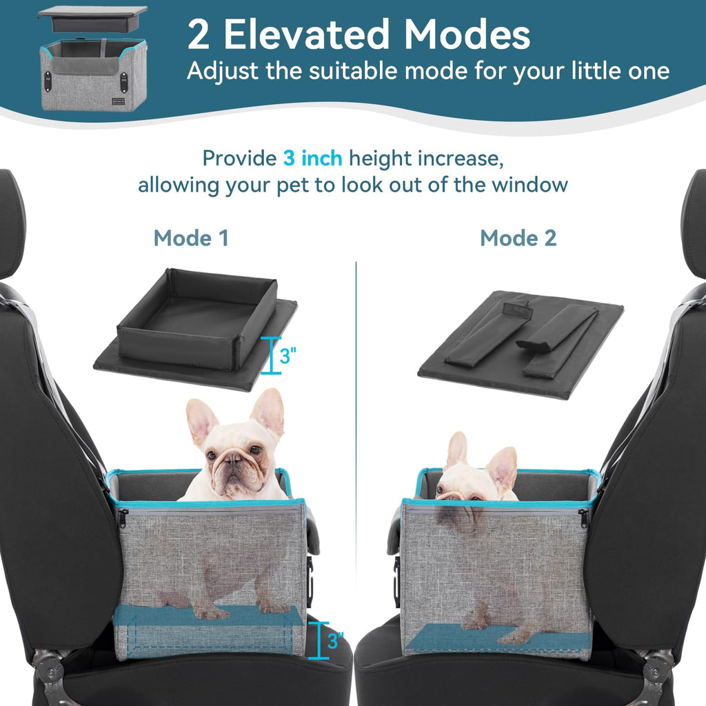 Foldable Dog Booster Car Seat with Safety Tether V460433