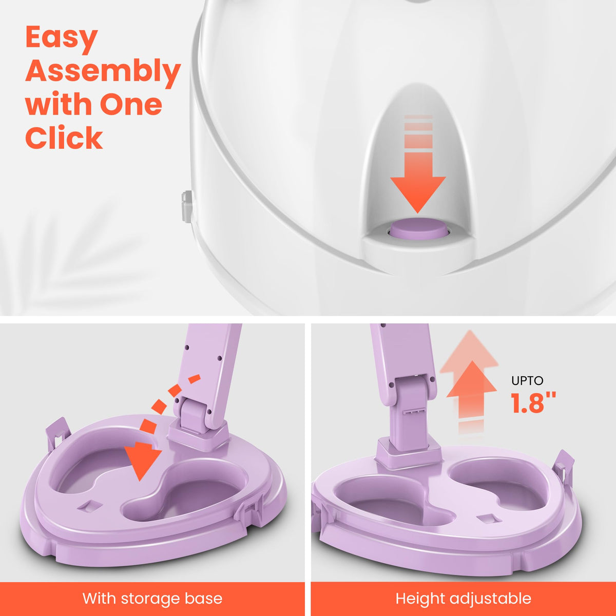 1875W Ionic Hooded Hair Dryer with 3 Heating Settings D604528