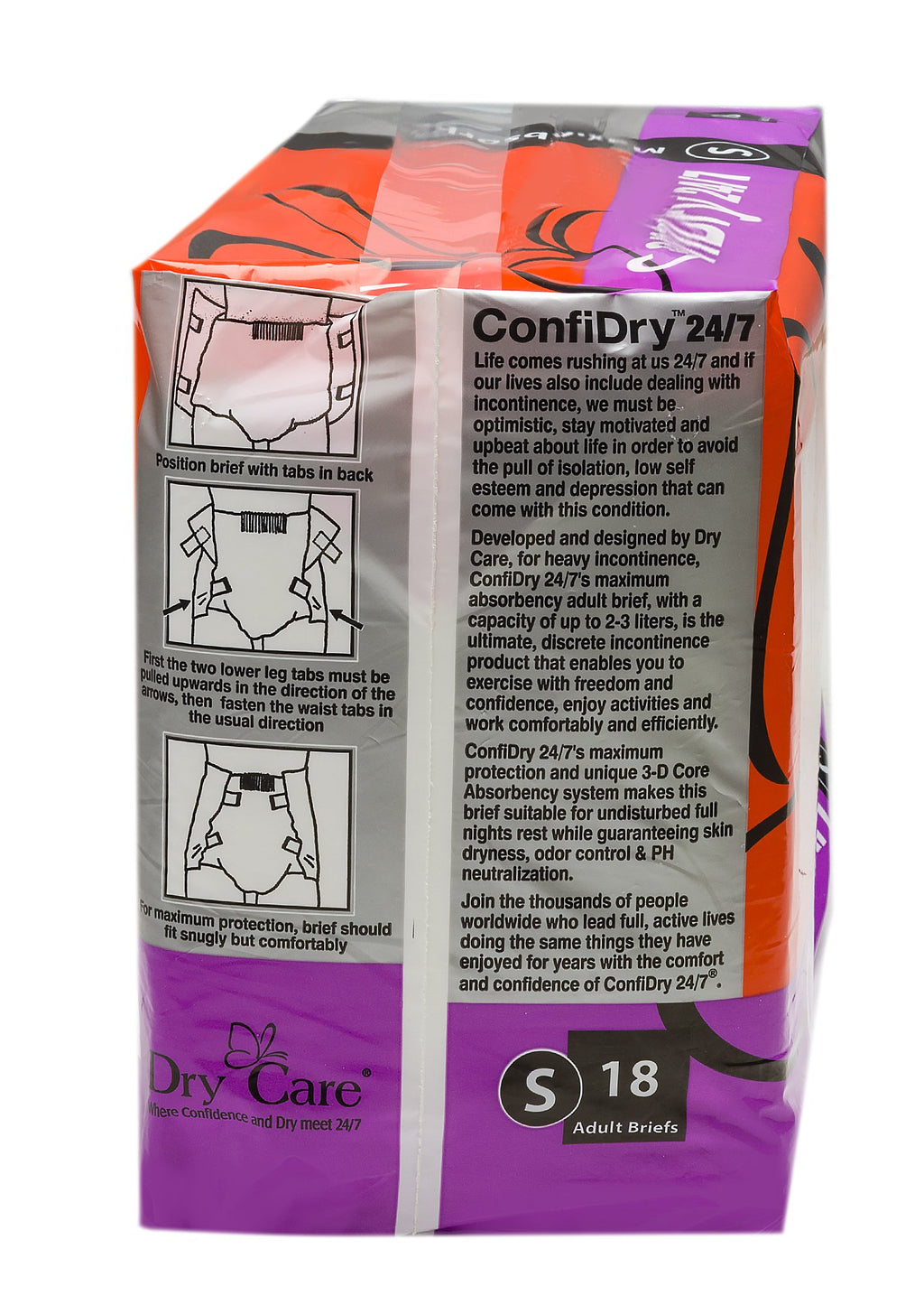 Small 72 Count Adult Brief Diapers T7996