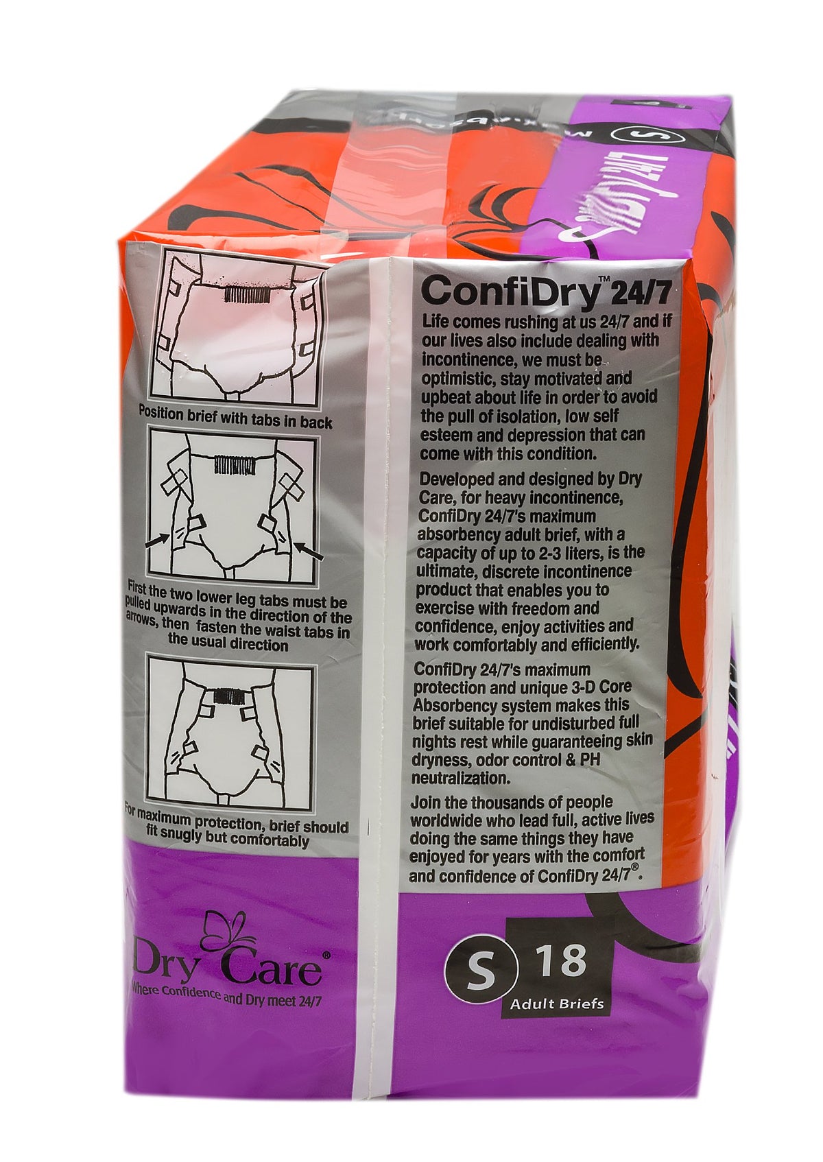 Small 72 Count Adult Brief Diapers T7996