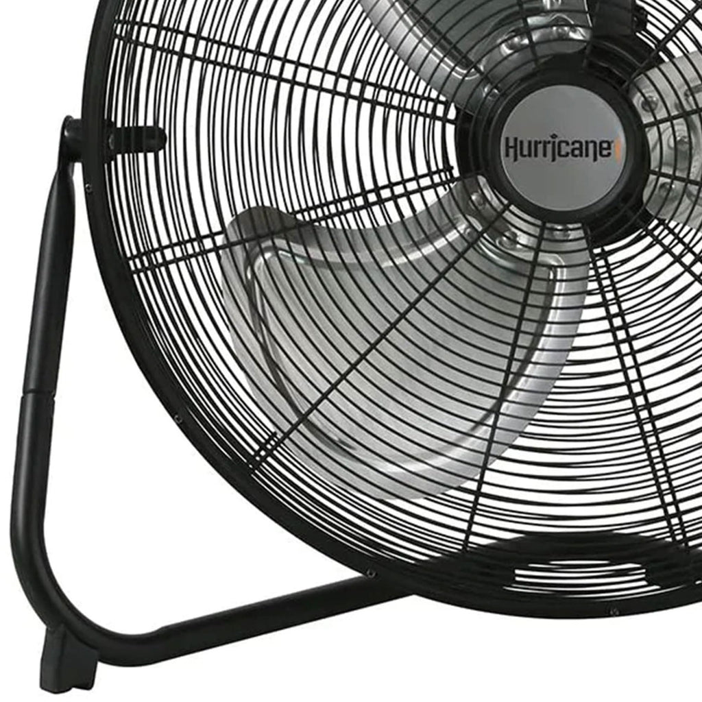 High Velocity Metal Blade Floor Fan, 3 Speeds, Black, 20in M74423