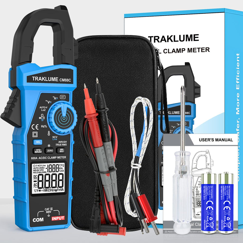 600A AC/DC TRMS Clamp Meter Multimeter M957350