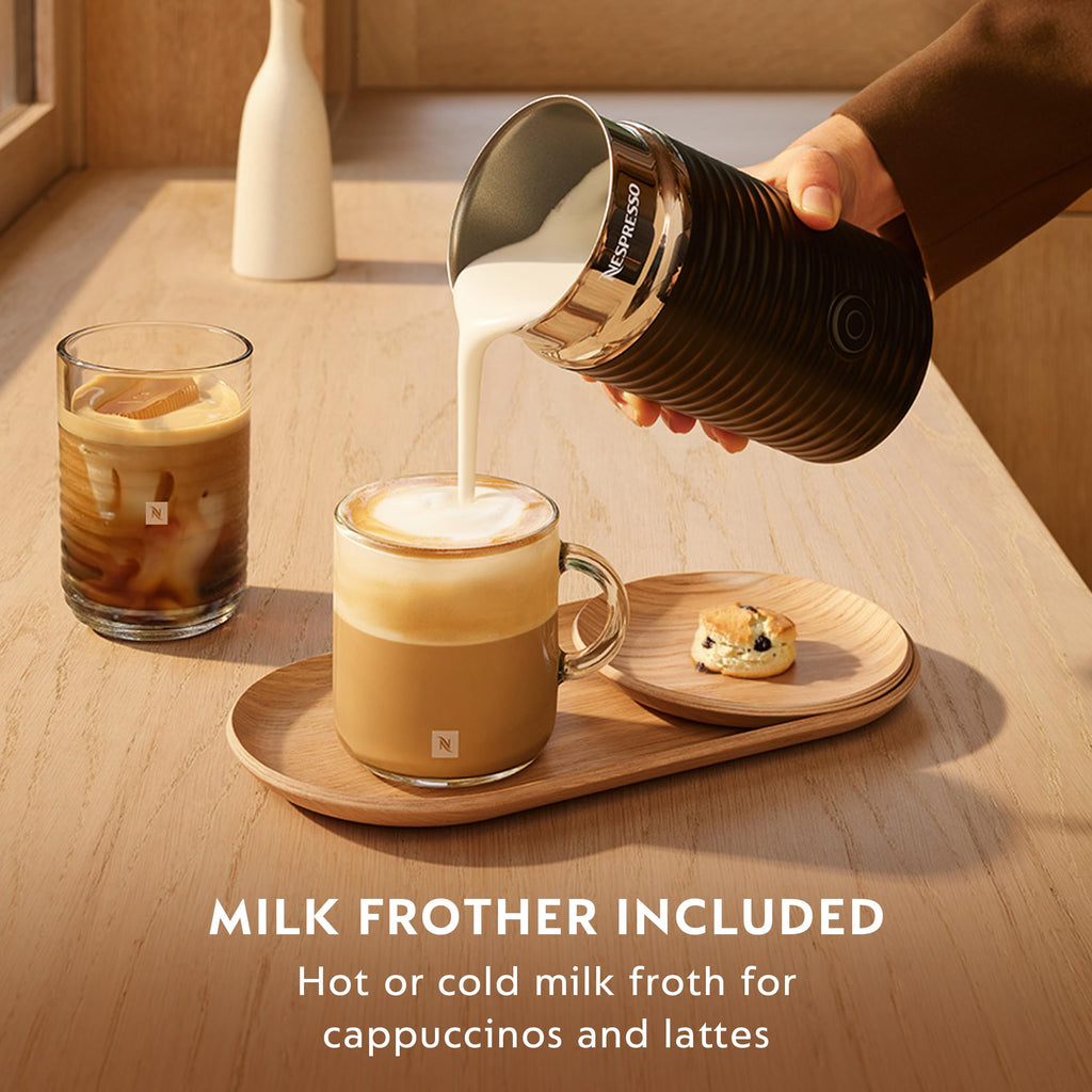 White Coffee Machine with Milk Frother Q54774