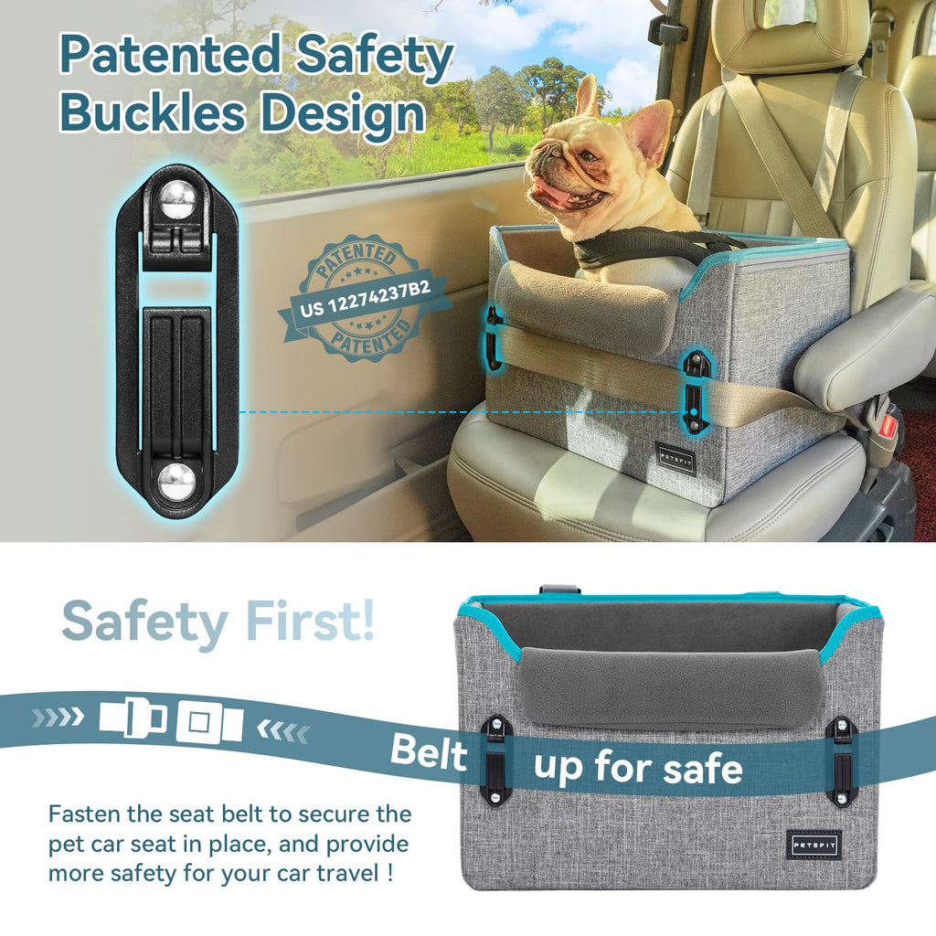 Foldable Dog Booster Car Seat with Safety Tether V460433