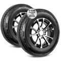 2-Pack Radial Trailer Tire Rim Assembly ST205/75R15 5 Lug Black X51403
