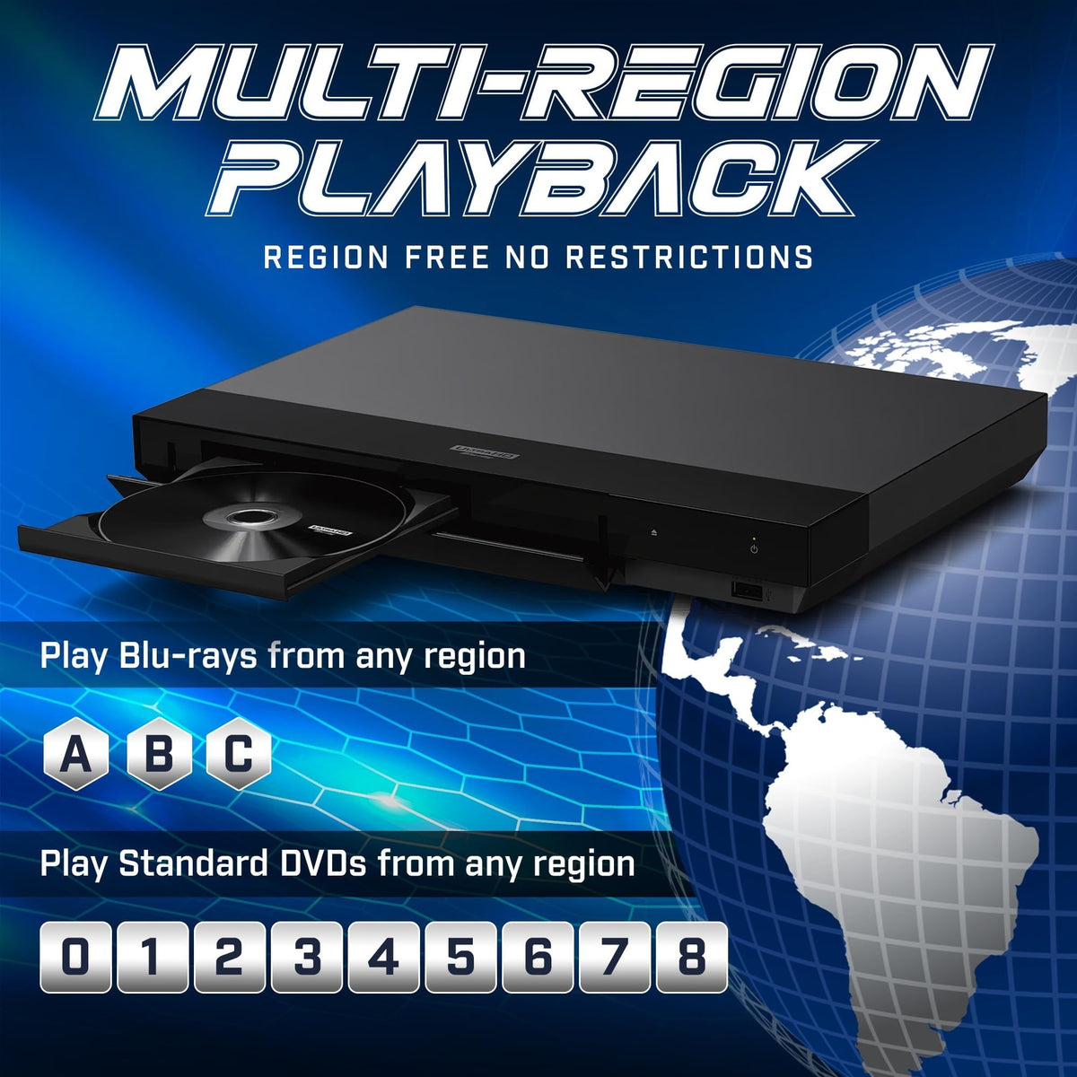4k UHD Blu-ray Player Multi-Region Code Free S57216