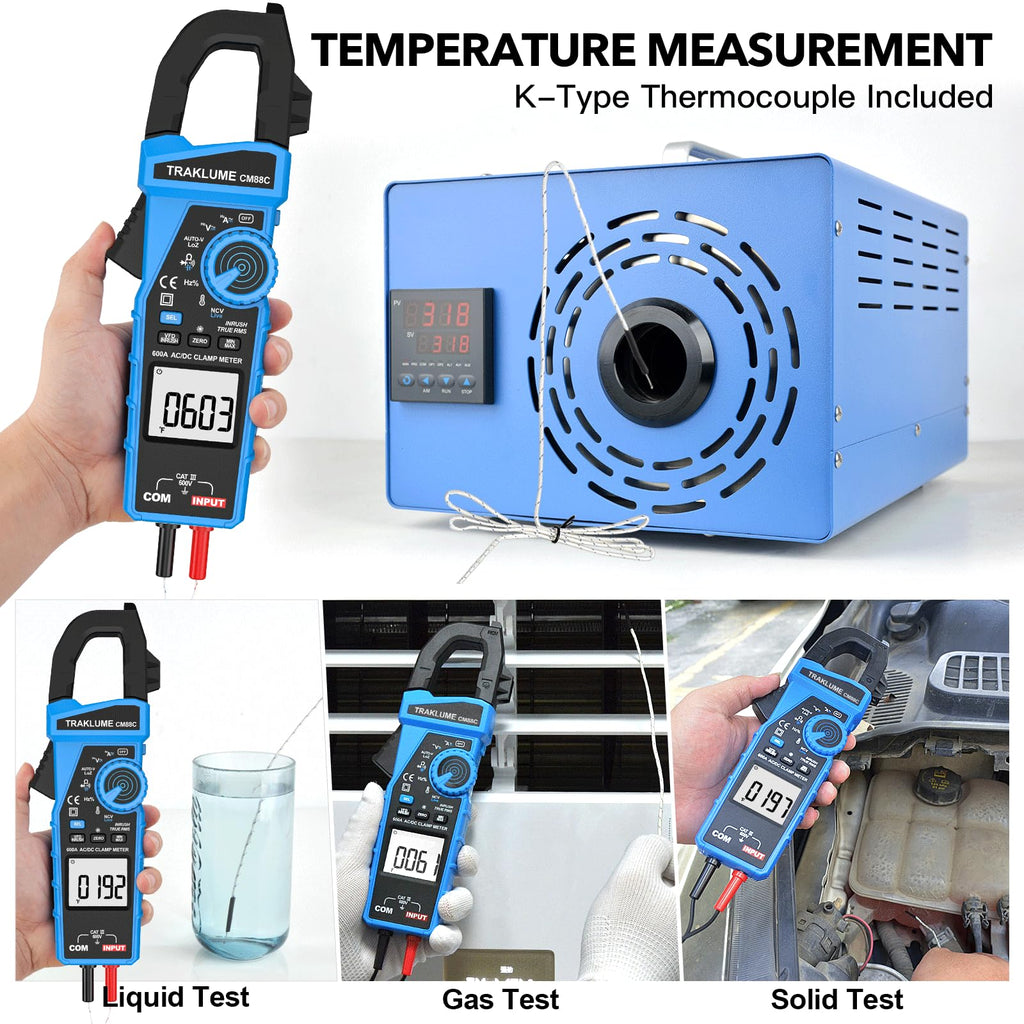 600A AC/DC TRMS Clamp Meter Multimeter M957350