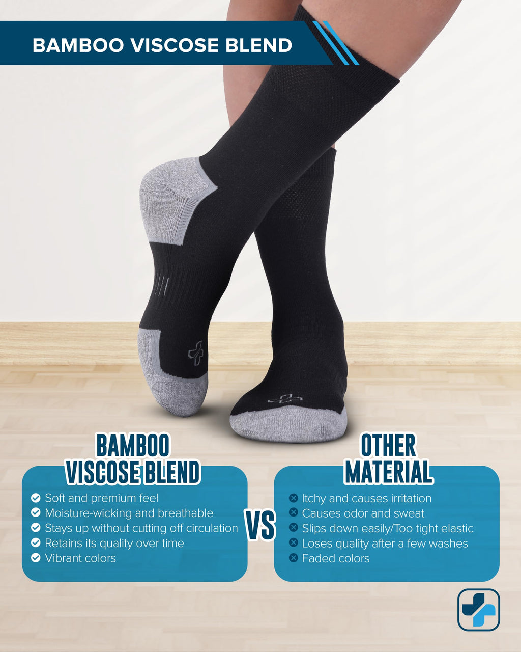 Non Binding Stretch Top Diabetic Socks 6 Pairs K186