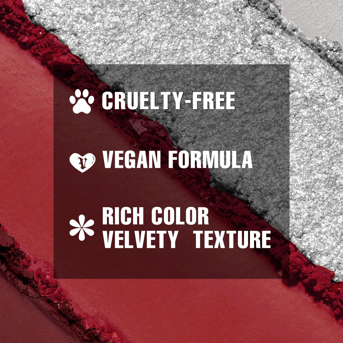 Black Red Grey Eyeshadow Palette C598