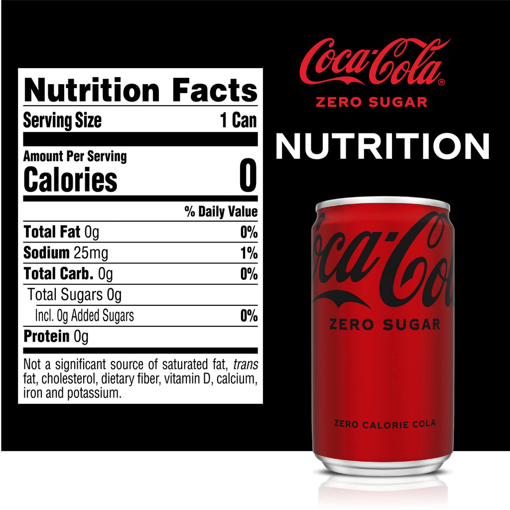 Coke Zero Sugar Mini-Can 7.5 fl oz 12 Pack W6909