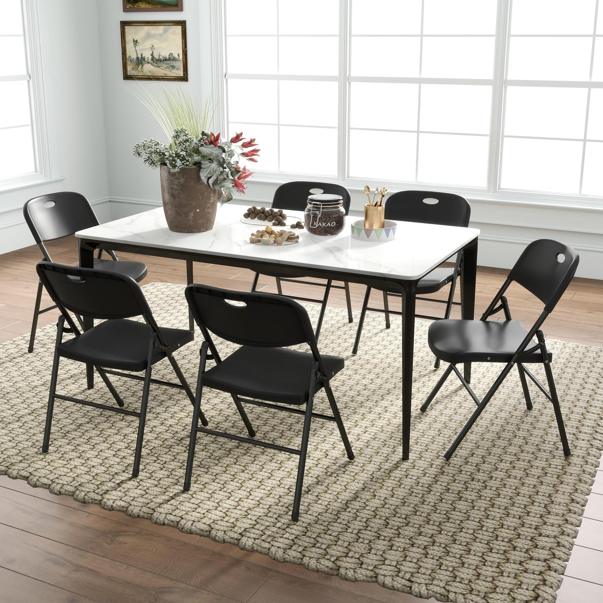 10 Pack Black Heavy Duty Folding Chair N287443