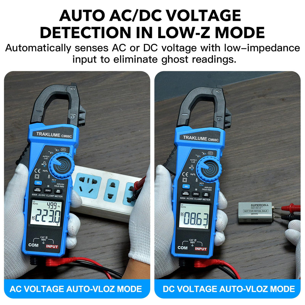 600A AC/DC TRMS Clamp Meter Multimeter M957350
