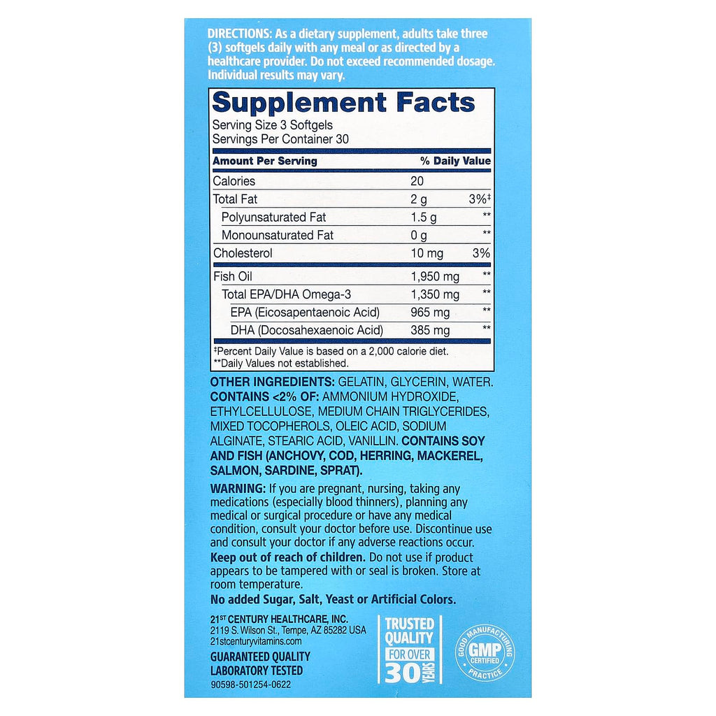 Fish Oil Softgels 90 Count R63291