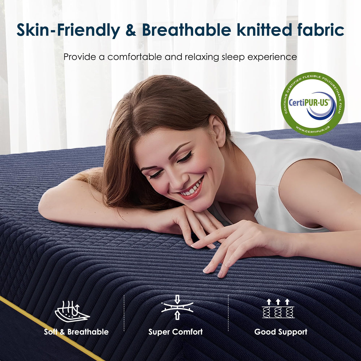 Twin 10 Inch Gel Infused Memory Foam Mattress I75416