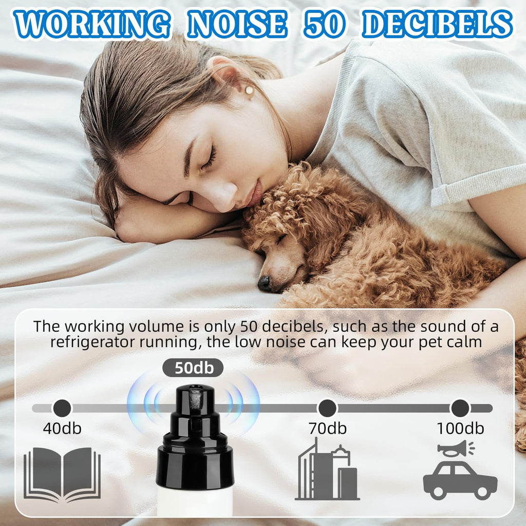2-Speed Rechargeable Quiet Electric Pet Nail Grinder F1524