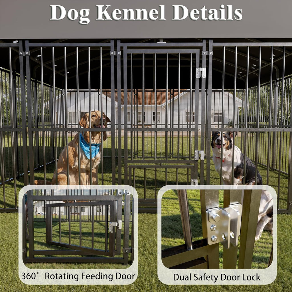 10x14FT Heavy Duty Large Dog Kennel Outdoor H4726