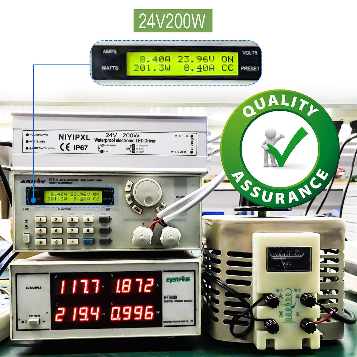 200 Watts 24V DC Waterproof IP67 LED Power Supply T24976