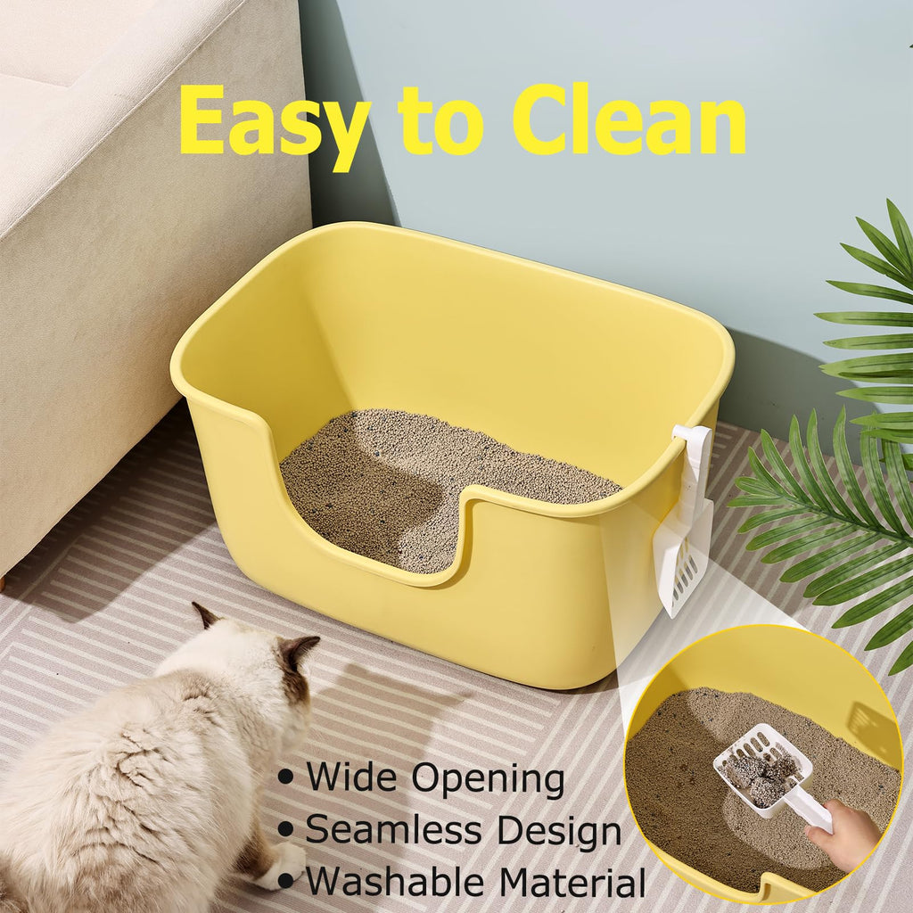 Extra Large Low Entry Cat Litter Box with High Sides L136