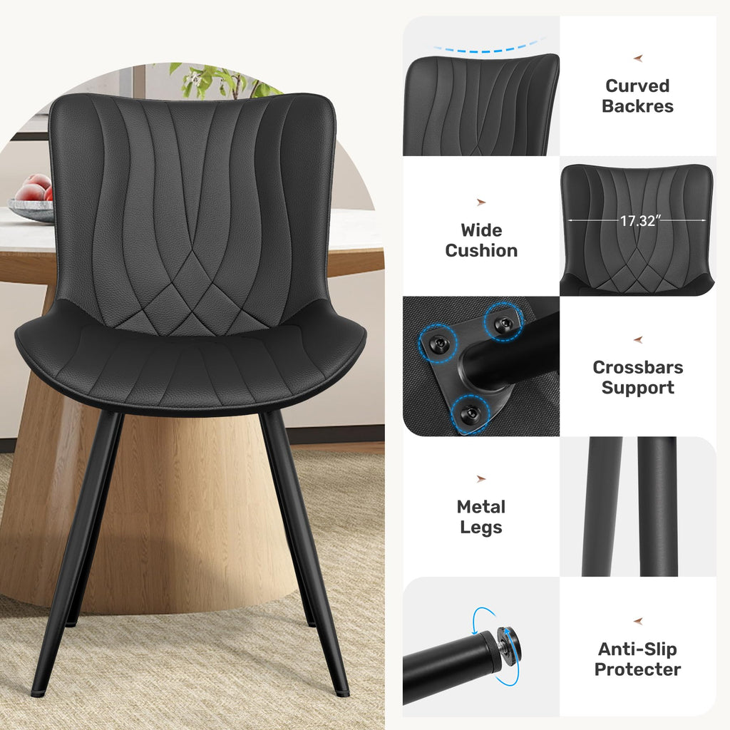 PU Leather Dining Chair Set of 4 J723