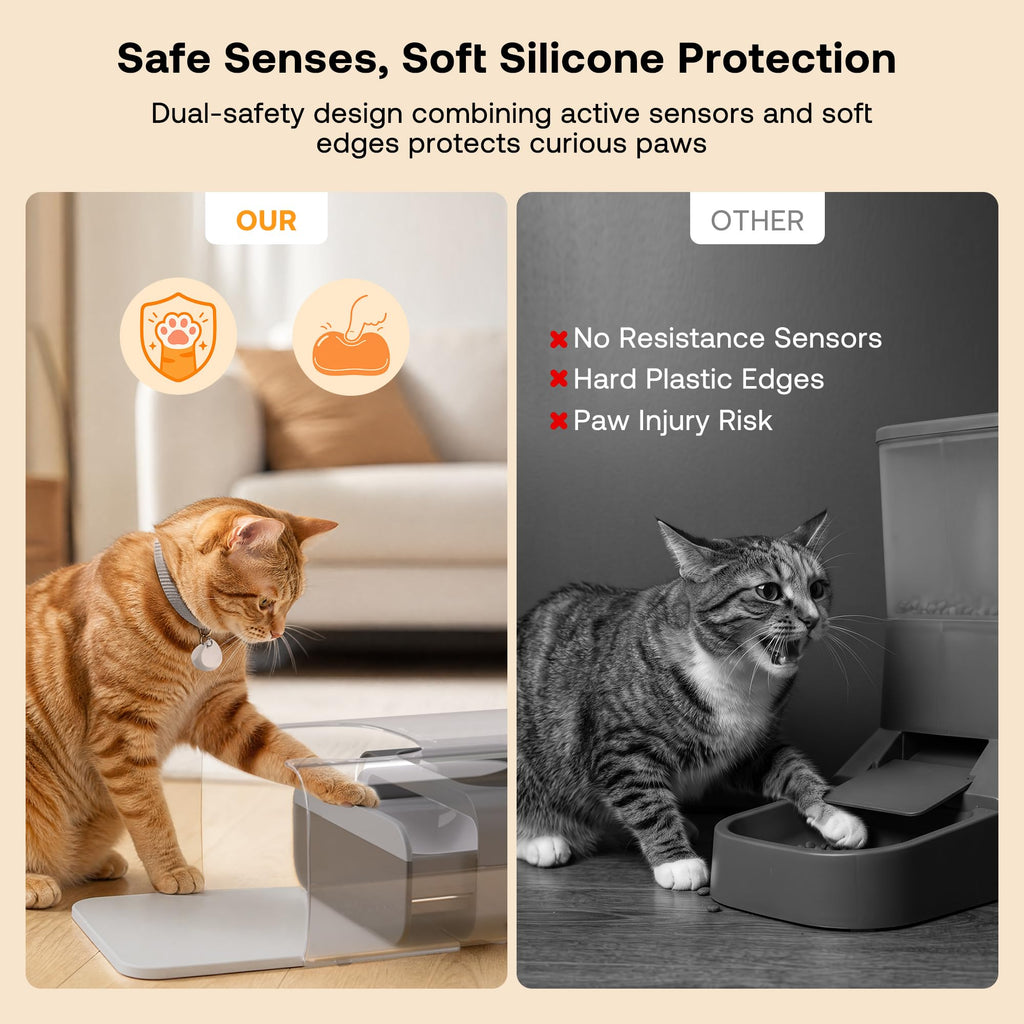 Automatic Cat Feeder with RFID Collar Sensor, Black Q927