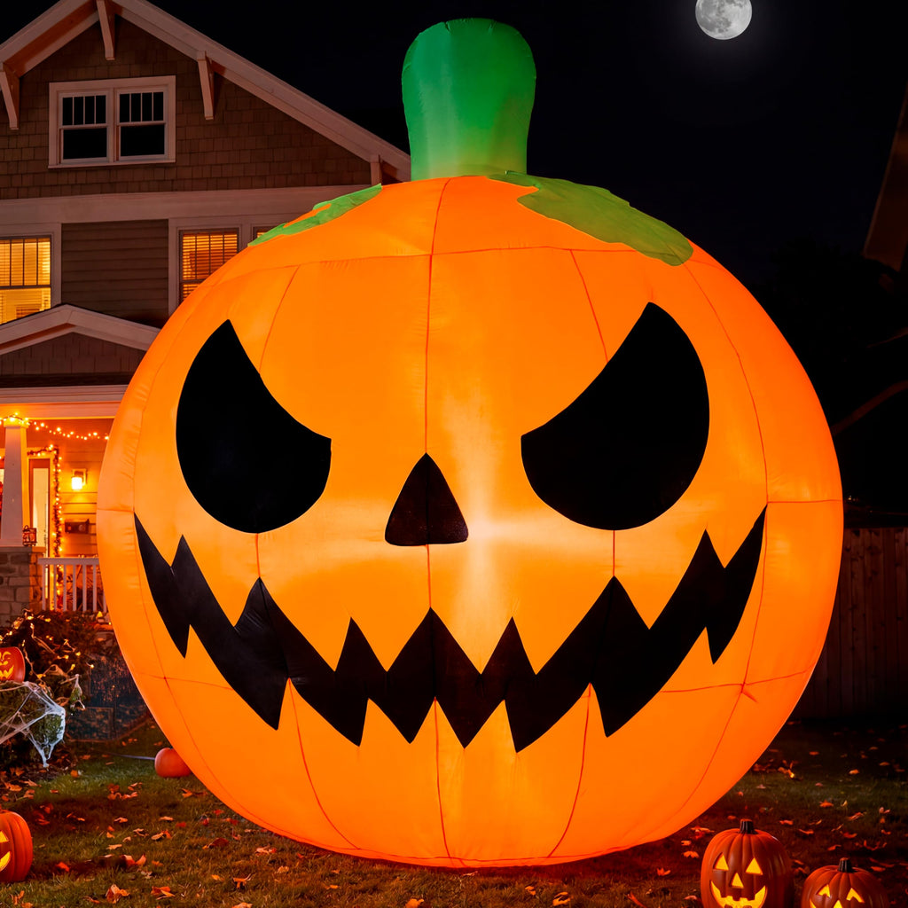 10FT Tall Inflatable Pumpkin with Built-in LED Lights C17095