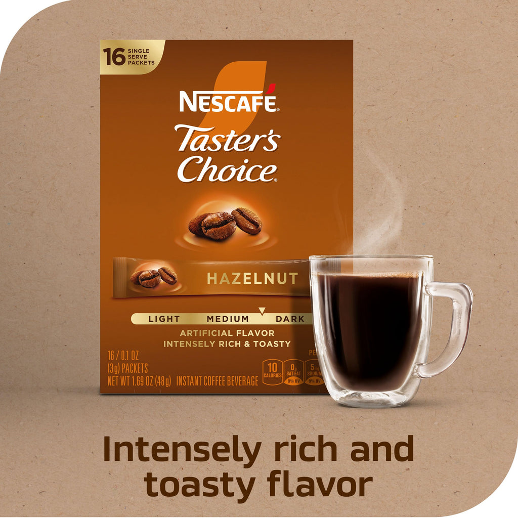 Hazelnut Flavored Coffee 8 Boxes 128 Packets O6072