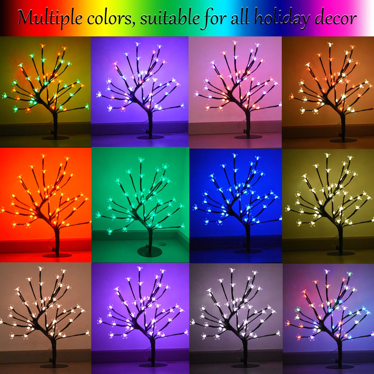 Color-Changing LED Cherry Blossom Tree Light Z871890