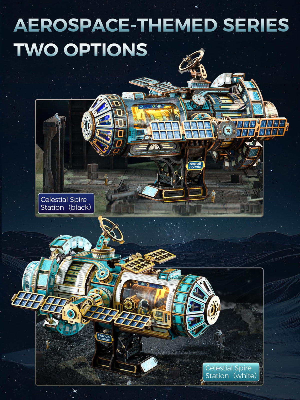 511-Piece 3D Puzzle Mechanical Model Kit with Lights, Music & Motor U1381