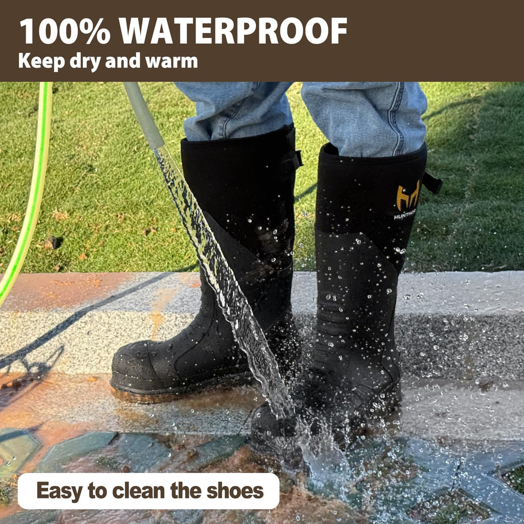 Steel Toe Rubber Work Boots with Steel Shank T44382
