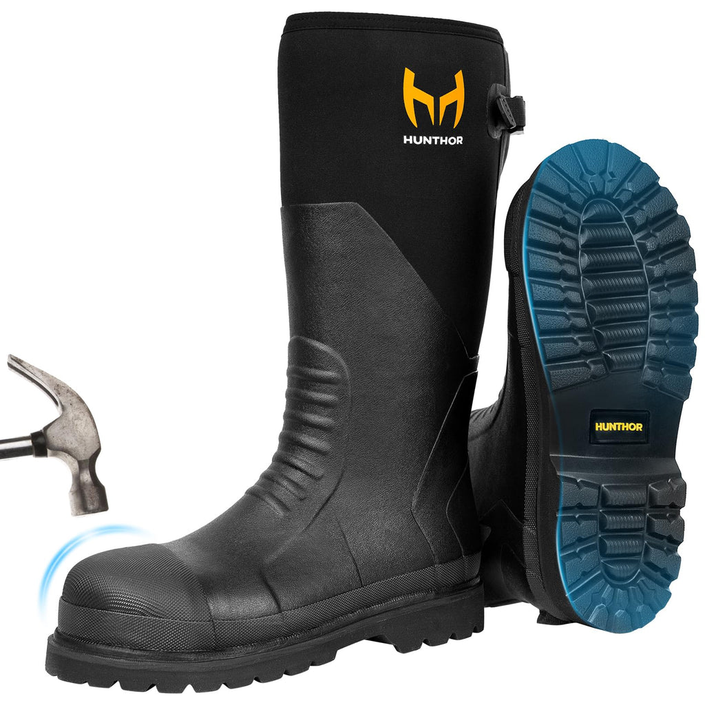 Steel Toe Rubber Work Boots with Steel Shank T44382