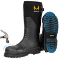 Steel Toe Rubber Work Boots with Steel Shank T44382