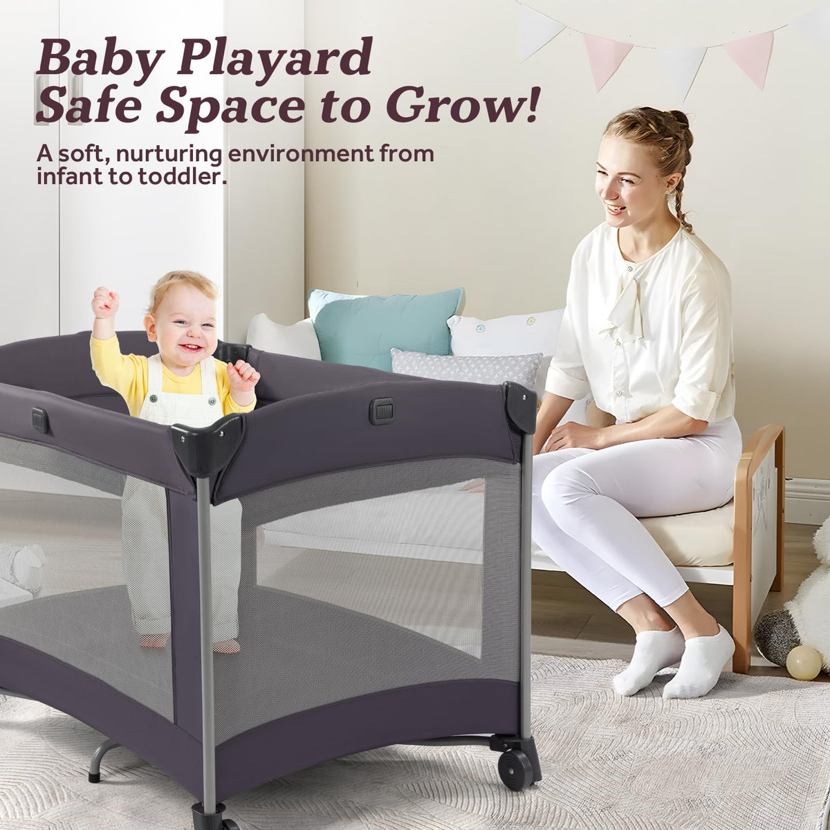 Portable Baby Playard with Carry Bag K725