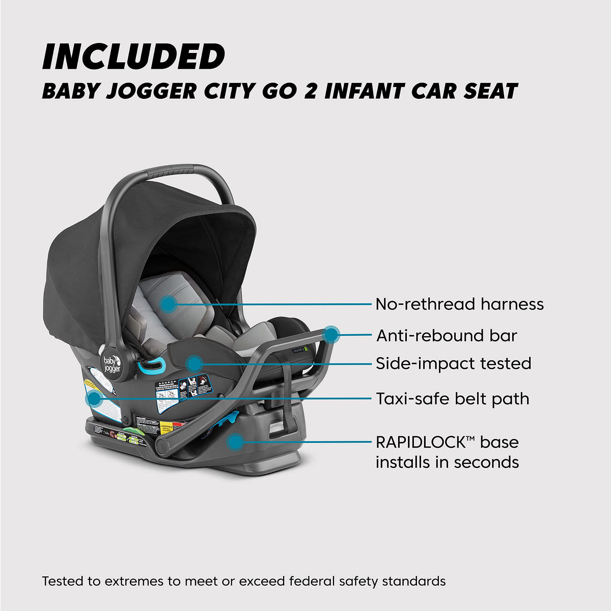 Single-to-Double Modular Travel System with Infant Car Seat G52170