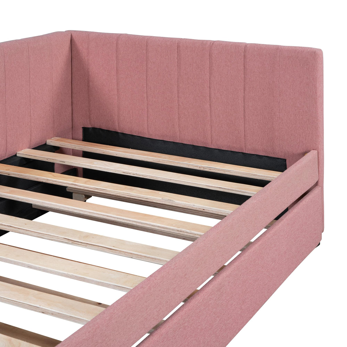 Twin Size Linen Upholstered Daybed with Trundle G961425