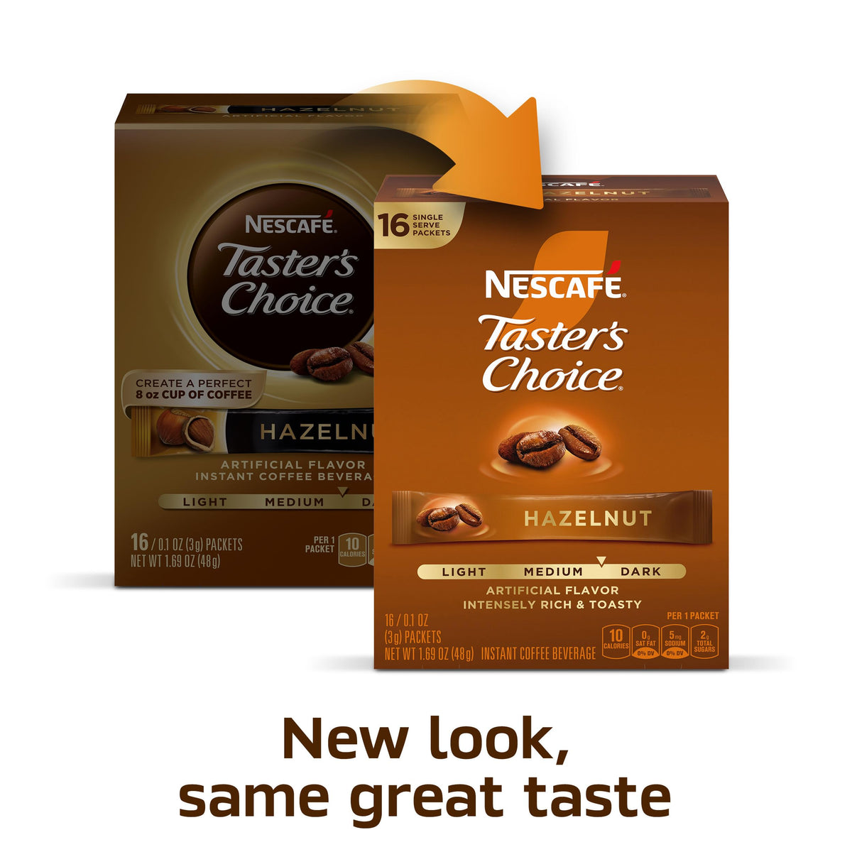 Hazelnut Flavored Coffee 8 Boxes 128 Packets O6072