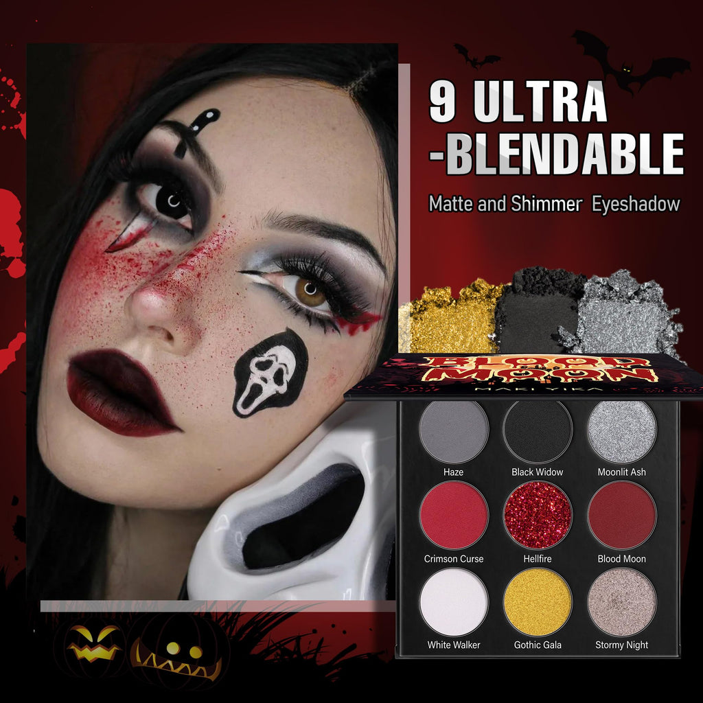 Black Red Grey Eyeshadow Palette C598