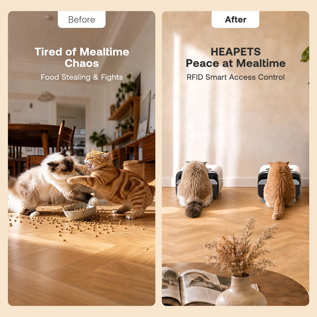 Automatic Cat Feeder with RFID Collar Sensor, Black Q927