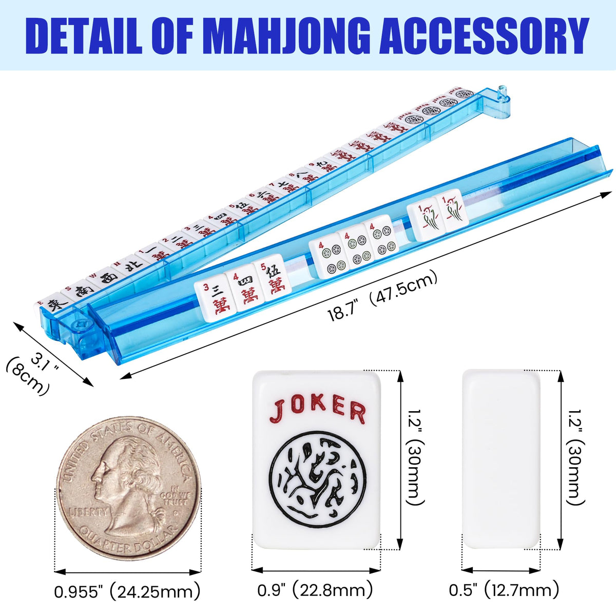 American Mahjong Game Set with Mat and Racks N54591