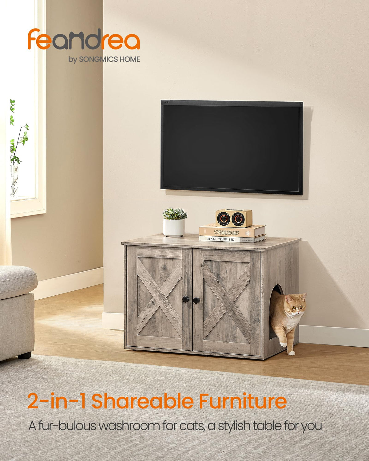 Cat Litter Box Enclosure End Table J716589